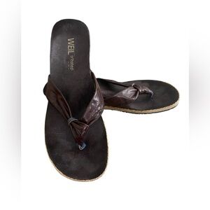 WEIL Orthaheel Technology Thong Espadrilles size 9. Excellent Pre-Owned cond.